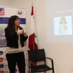 Ninette-Abi-Atallah-giving-a-workshop-about-burnout